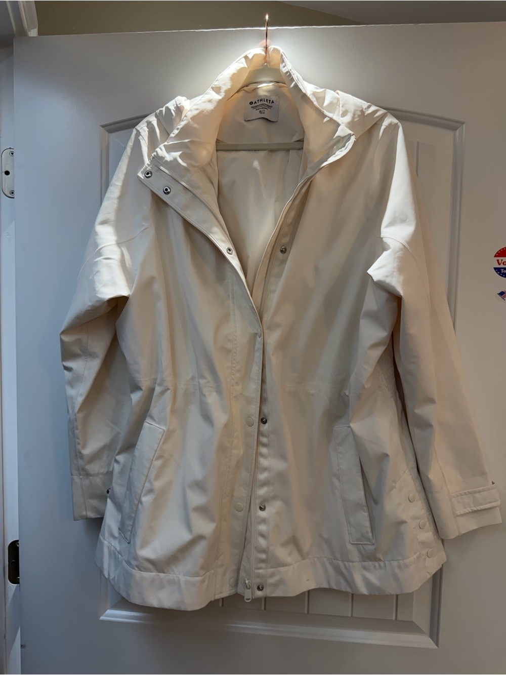 Athleta Women's Cream Lightweight Rain Jacket